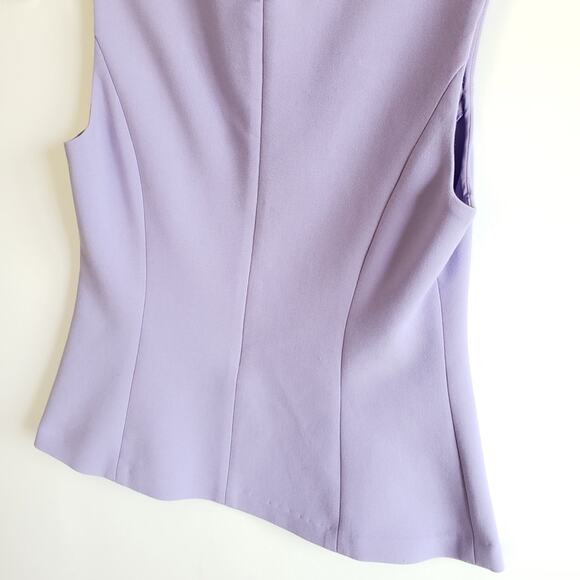 Diane Von Furstenberg Lilac Mallorie Peplum Top - Picture 6 of 8